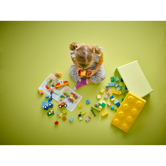 Kутия с тухлички за автомобили и камиони – ДУПЛО