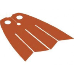 Minifigure Cape Cloth, 4 Scalloped Strips - Traditional Starched Fabric: {червеникаво-оранжев}