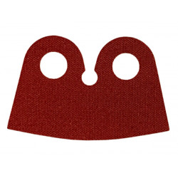 Minifigure Cape Cloth, High Rounded Narrow Collar, Straight Sides - Traditional Starched Fabric: {нов тъмно червен}