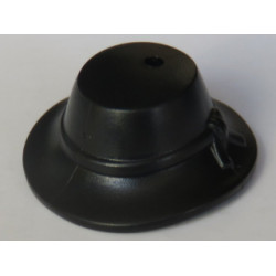 Minifigure, Headgear Hat, Wide Brim Down with Knotted Band: {черен}