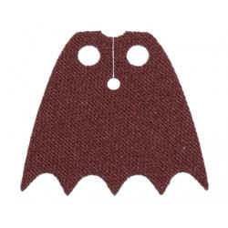 Minifigure Cape Cloth with Top Holes and Scalloped 5 Points Bottom (Batman), Long, Circle Neck Cut - Spongy Stretchable Fabric: {тъмно кафяв}