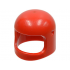 Minifigure, Headgear Helmet Space / Town with Thin Chin Strap - with Visor Dimples: {ярко червен}
