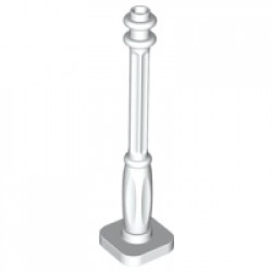 Support 2 x 2 x 7 Lamp Post, 6 Base Flutes: {бял}