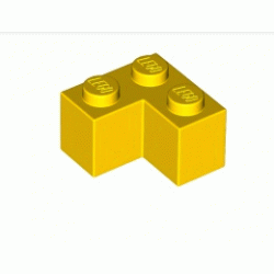 Тухличка ъгъл 1X2x2: {ярко жълт}