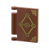 Minifigure, Utensil Book Cover with Gold Diamond, Runes, and Corner Covers Pattern (Dungeons & Dragons Tasha's Spellbook): {червеникаво-кафяв}