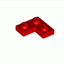 Ъглова плочка 1X2x2: {ярко червен}