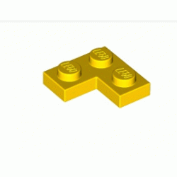 Ъглова плочка 1X2x2: {ярко жълт}