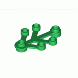 Елемент от клон на дърво, малък : {тъмно зелен}