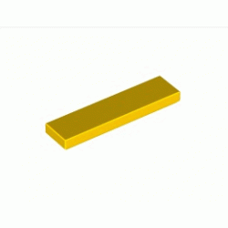 Плоска плочка 1X4: {ярко жълт}