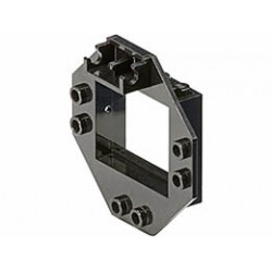 Hinge Window Frame 1 x 4 x 3 with Octagonal Panel: {черен}