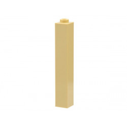 Brick 1 x 1 x 5 - Hollow Stud: {тухлено жълт}
