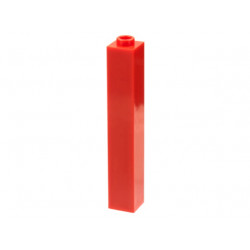 Brick 1 x 1 x 5 - Hollow Stud: {ярко червен}