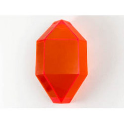 Panel 3 x 3 x 6 Corner Convex: {прозрачно флуорисциращо червеникаво оранжев}