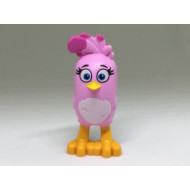 Body Angry Birds Stella with Fixed Flexible Rubber Bright Light Orange Beak and Printed Black Eyebrows, Eyelashes, Dark Azure Eyes, Magenta Feathers, White Stomach, and Bright Light Orange Feet Pattern: {светло пурпурен}
