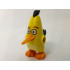 Body Angry Birds Chuck with Fixed Flexible Rubber Orange Beak and Black Hair and Tail Feathers and Printed Dark Orange Eyebrows, White Eyes, Tan Stomach, and Orange Feet Pattern: {ярко жълт}