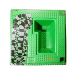 Основна плочка издигната 32x32: {тъмно зелен}
