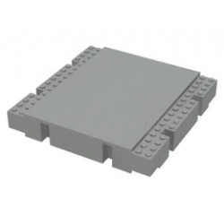 Baseplate, Raised Platform 16 x 16 x 2 1/3: {сив}