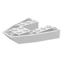Boat, Bow Brick 6 x 6 x 1: {бял}