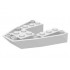Boat, Bow Brick 6 x 6 x 1: {бял}