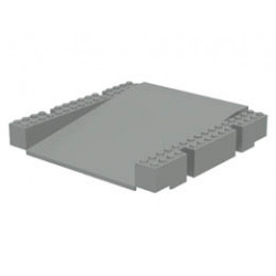 Baseplate, Raised Platform 16 x 16 x 2 1/3 Ramp: {сив}