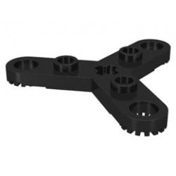 Technic, Plate Rotor 3 Blade with Toothed Ends and 3 Studs (Propeller): {черен}