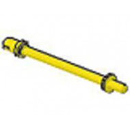 Bar 8L with Stop Rings and Pin (Technic, Figure Accessory Ski Pole) - Flat End: {ярко жълт}