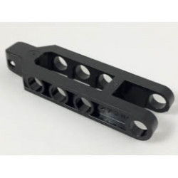 Technic, Steering Arm 6.5 x 2 with Tow Ball Socket Squared, Un-Chamfered: {черен}