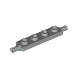 Plate, Modified 1 x 4 with Wheels Holder: {сив}