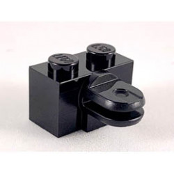 Arm Holder Brick 1 x 2 with 2 Horizontal Fingers: {черен}