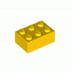 Тухличка 2X3: {ярко жълт}
