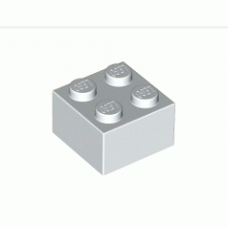 Тухличка 2X2: {бял}