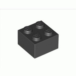 Тухличка 2X2: {черен}