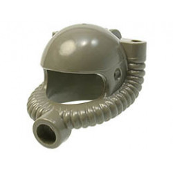 Minifigure, Headgear Helmet Space / Town with Breathing Hose: {тъмно сив}