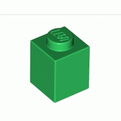 Тухличка 1X1: {тъмно зелен}