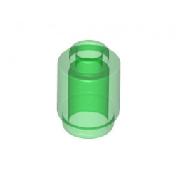 Кръгла тухличка 1x1: {прозрачно зелен}