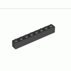 Тухличка 1X8: {черен}