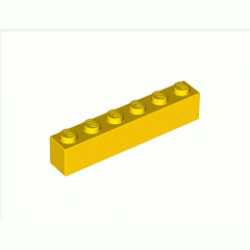 Тухличка 1X6: {ярко жълт}