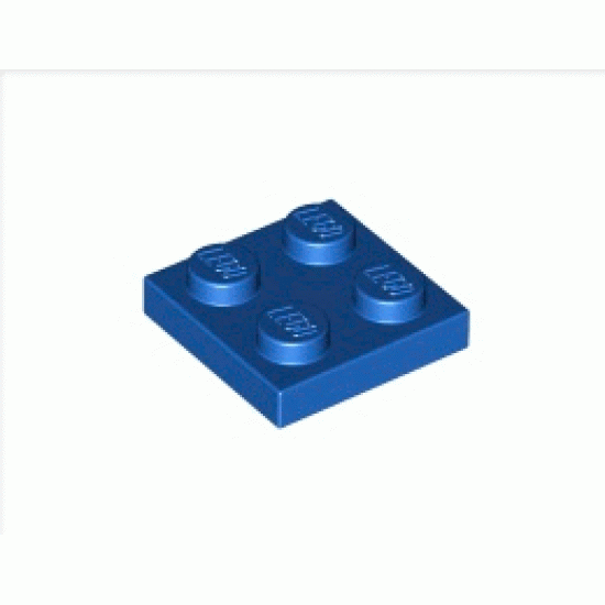 Плочка 2X2 : {ярко син}