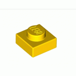 Плочка 1X1: {ярко жълт}