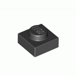 Плочка 1X1: {черен}