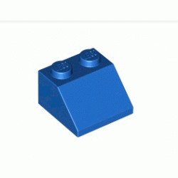 Покривна плочка 2X2/45°: {ярко син}