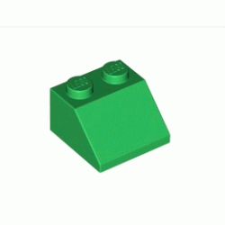 Покривна плочка 2X2/45°: {тъмно зелен}