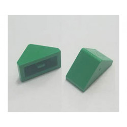 Крайна плочка ръб на покрив 1X2/45° : {тъмно зелен}