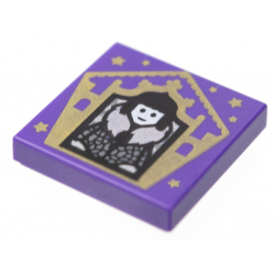 Tile 2 x 2 with HP Chocolate Frog Card Olympe Maxime Pattern: {светло виолетов}
