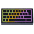 Tile 1 x 2 with Computer Keyboard, Dark Pink, Bright Light Orange, and Lime RGB Pattern: {черен}