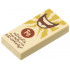 Tile 1 x 2 with Gold Lightning, Dark Brown and Reddish Brown Mouth, Text and Circle with Symbol Pattern (Dungeons & Dragons Spell Scroll of Hideous Laughter): {тухлено жълт}
