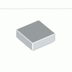 Плоска плочка 1X1: {бял}