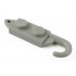 Hook Plate, Modified 1 x 2 with Crane Hook Left: {сив}