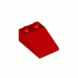 Покривна плочка 2X3/25°: {ярко червен}