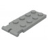 Hinge Plate 2 x 4 - Male (Digger Bucket Holder): {сив}
